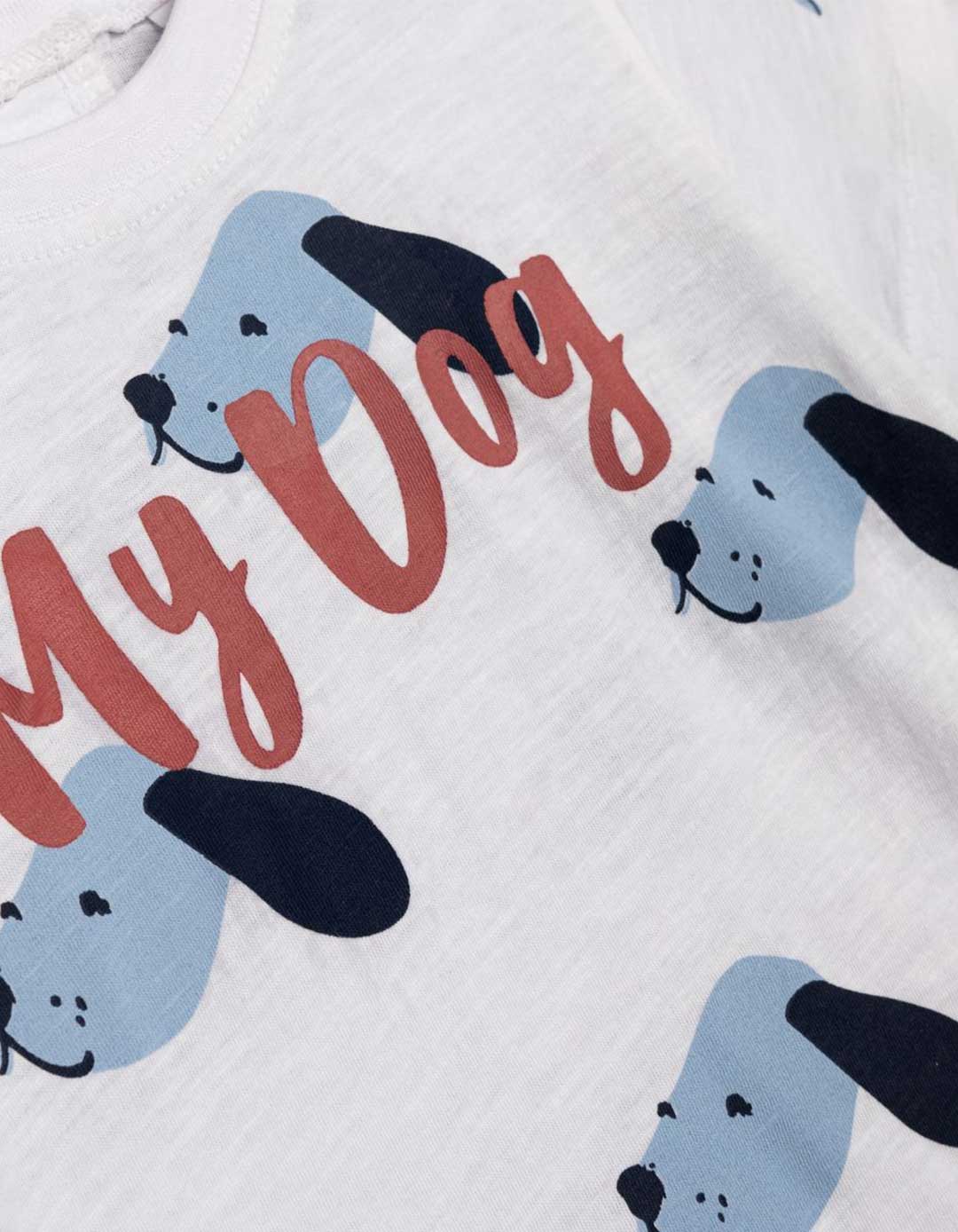 Σετ αγόρι μπλούζα My Dog και τζιν σορτς  καλοκαιρινό ,100%cotton.Regular Fit.