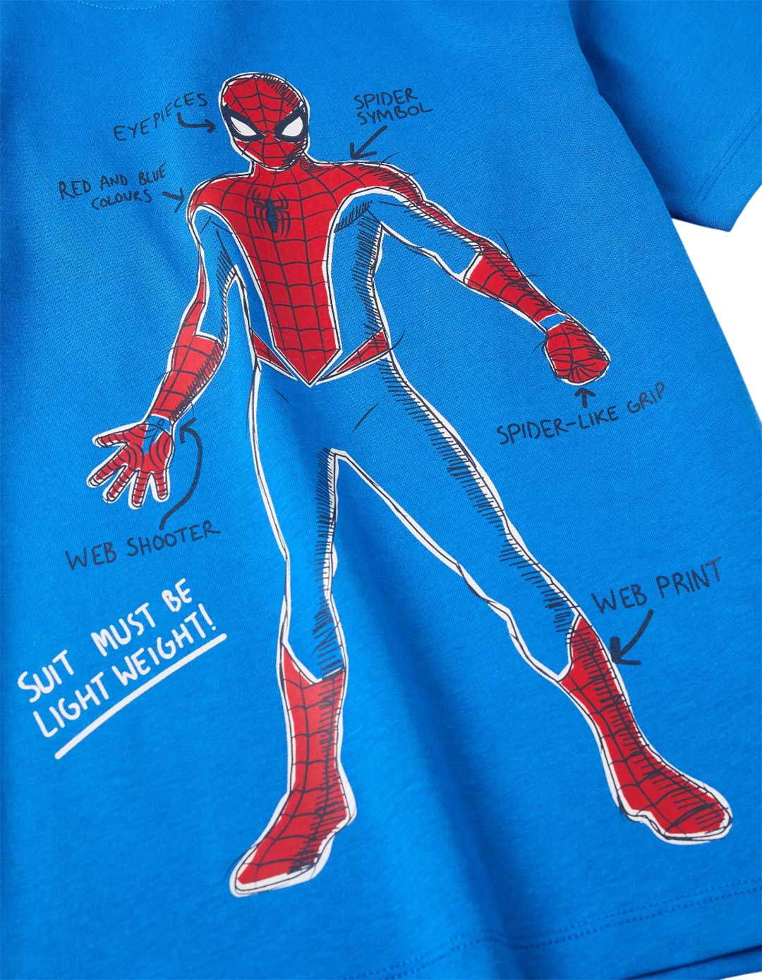 Παιδικό Μπλουζάκι Spiderman Μπλε Zippy 100% Βαμβάκι με Πιστοποίηση Oeko-Tex.Slim Fit.