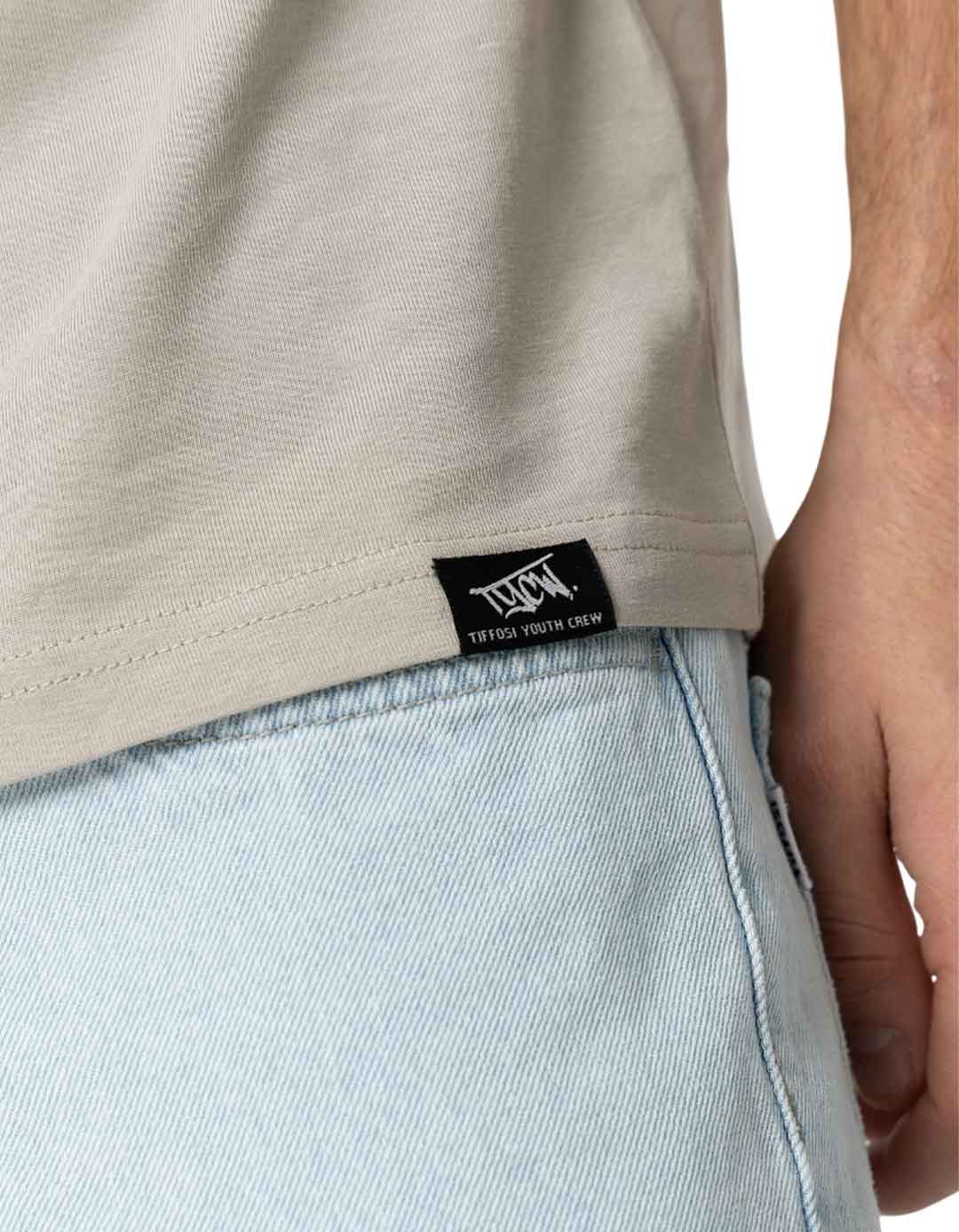 Βαμβακερό μπεζ  T-shirt TIFFOSI για παιδιά-Εφήβους (10-18 Ετών) - Μοντέρνο & Άνετο.Regular Fit,100% βαμβάκι.