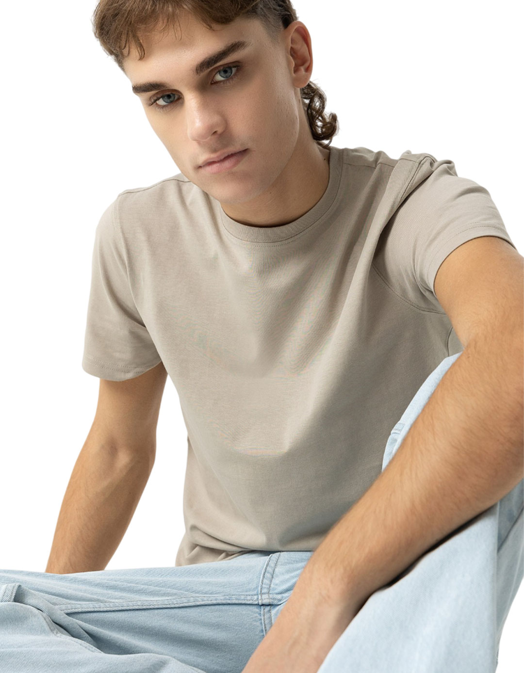 Βαμβακερό μπεζ  T-shirt TIFFOSI για παιδιά-Εφήβους (10-18 Ετών) - Μοντέρνο & Άνετο.Regular Fit,100% βαμβάκι.