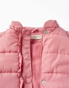 Αμάνικο μπουφάν για κορίτσι, ροζ.