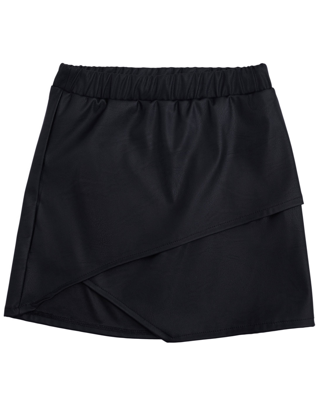 Φούστα για κορίτσι δερματίνη, μαύρη, Slim Fit, 100%Pes. Φούστα για κορίτσι δερματίνη, μαύρη, Slim Fit, 100%Pes.