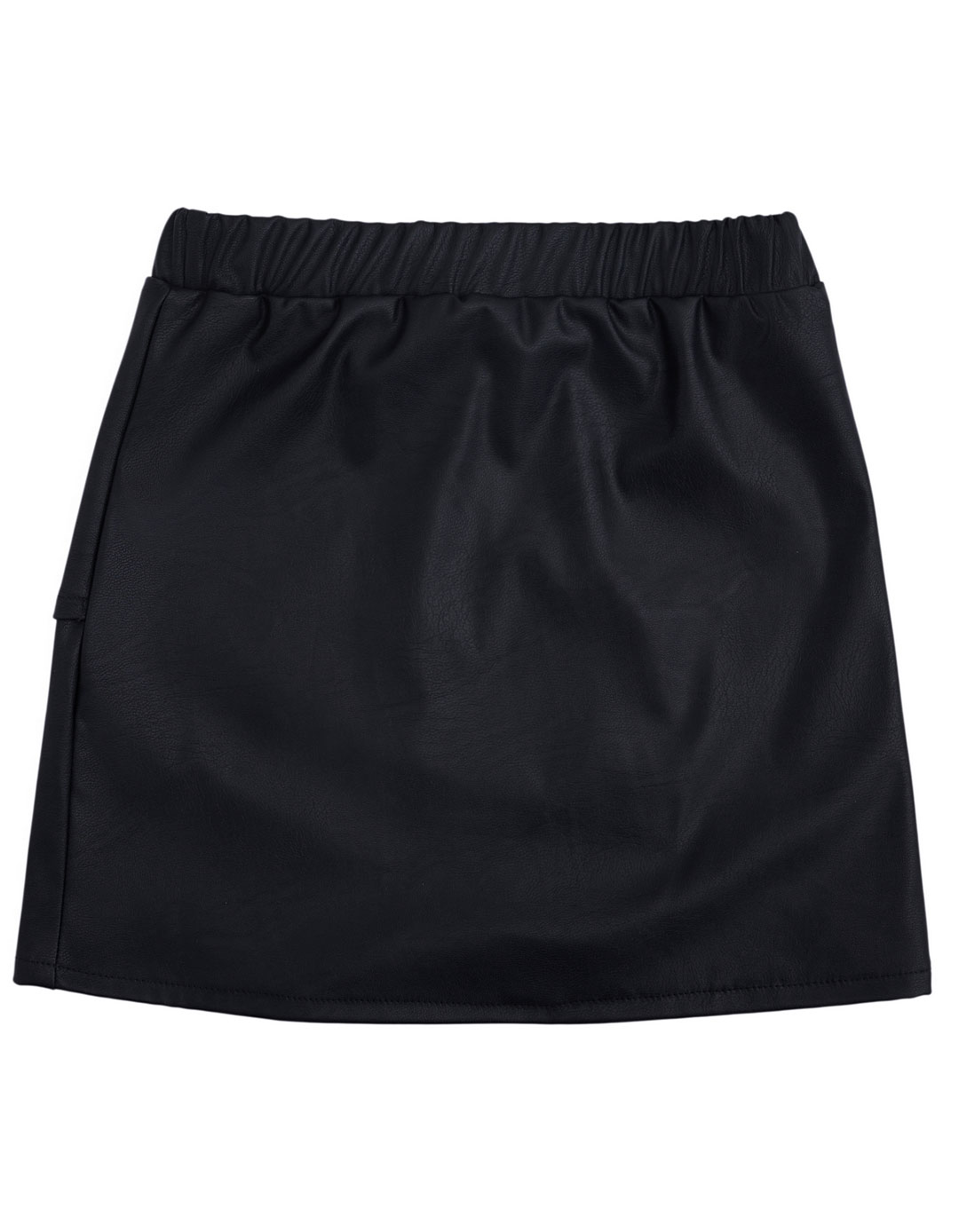 Φούστα για κορίτσι δερματίνη, μαύρη, Slim Fit, 100%Pes. Φούστα για κορίτσι δερματίνη, μαύρη, Slim Fit, 100%Pes.