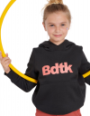 Φούτερ μπλούζα κορίτσι Bdtk μαύρη με κουκούλα