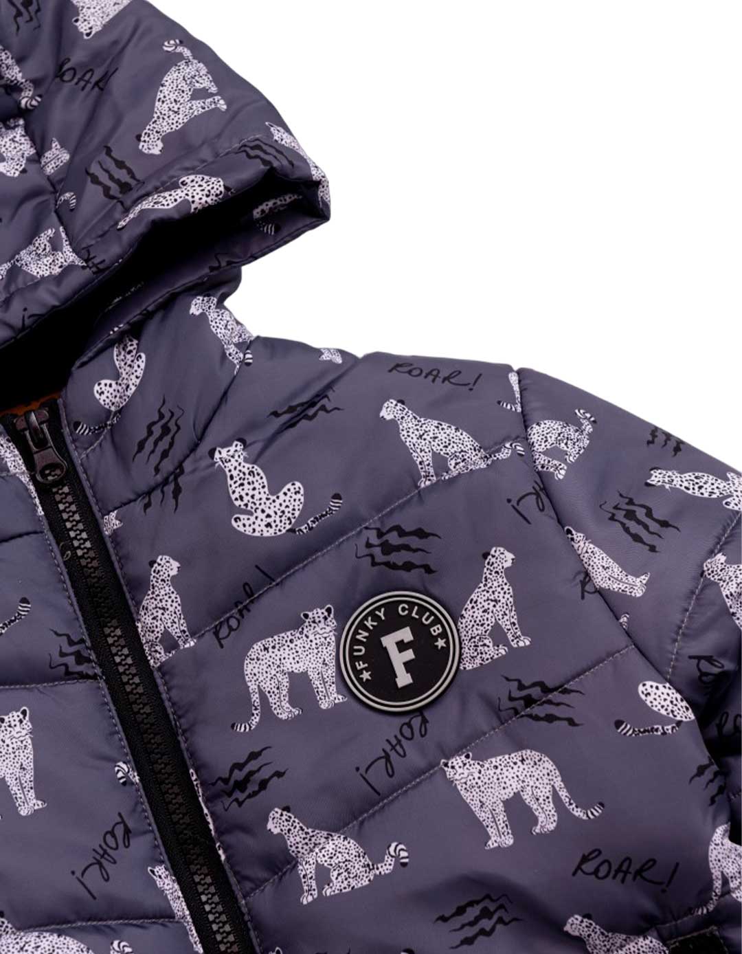 Παιδικό μπουφάν για αγόρι ,γκρι, Regular Fit, 100% πολυεστέρας.