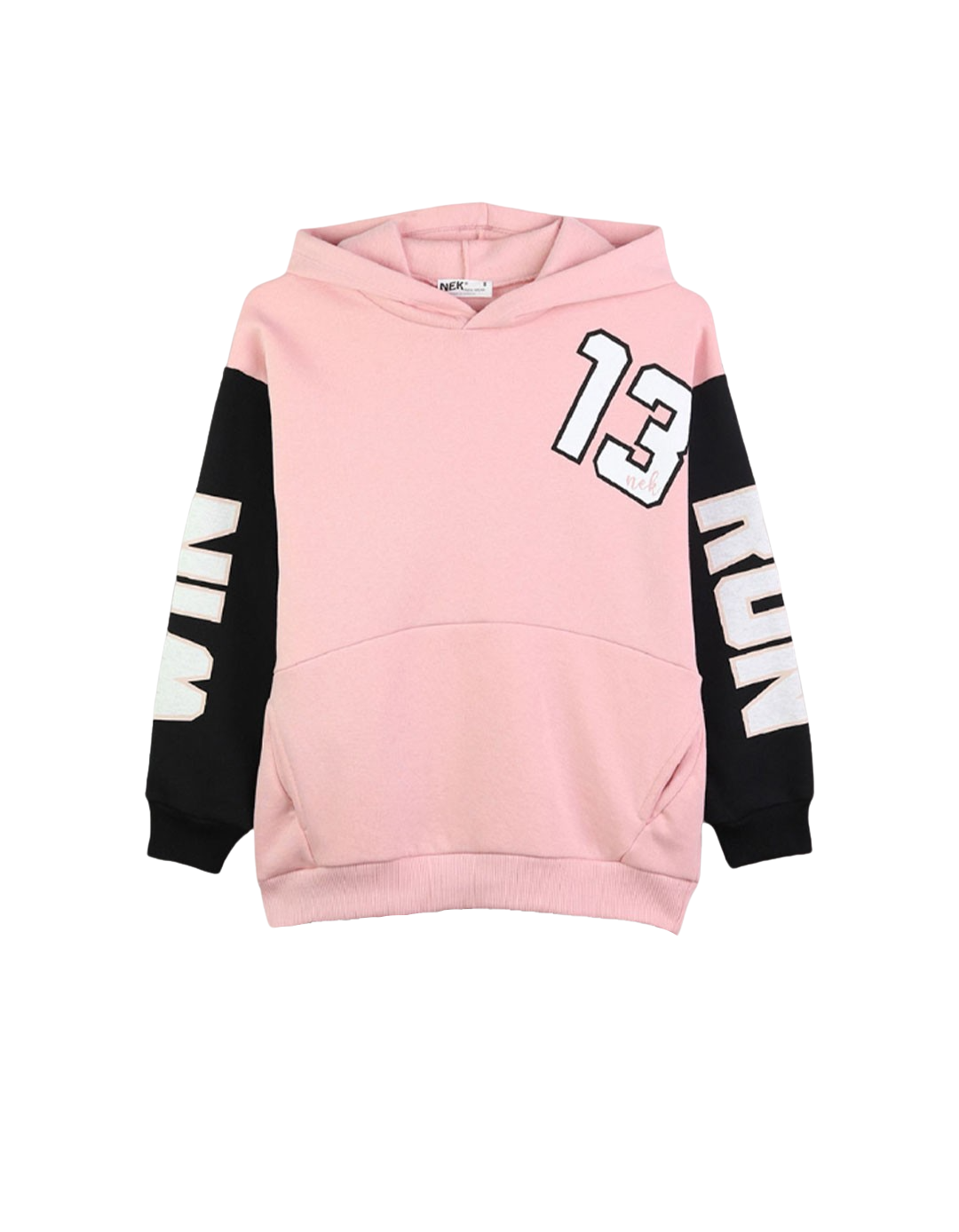 Παιδικό σετ για κορίτσι με κουκούλα ροζ-μαύρο, Regular Fit, 80% βαμβάκι, 20% πολυεστέρας. Παιδικό σετ για κορίτσι με κουκούλα ροζ-μαύρο, Regular Fit, 80% βαμβάκι, 20% πολυεστέρας.