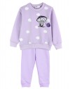 Παιδικό σετ φόρμα εποχιακή για κορίτσι λιλά, Regular Fit, 95% βαμβάκι, 5% ελαστάνη. Παιδικό σετ φόρμα εποχιακή για κορίτσι λιλά, Regular Fit, 95% βαμβάκι, 5% ελαστάνη.