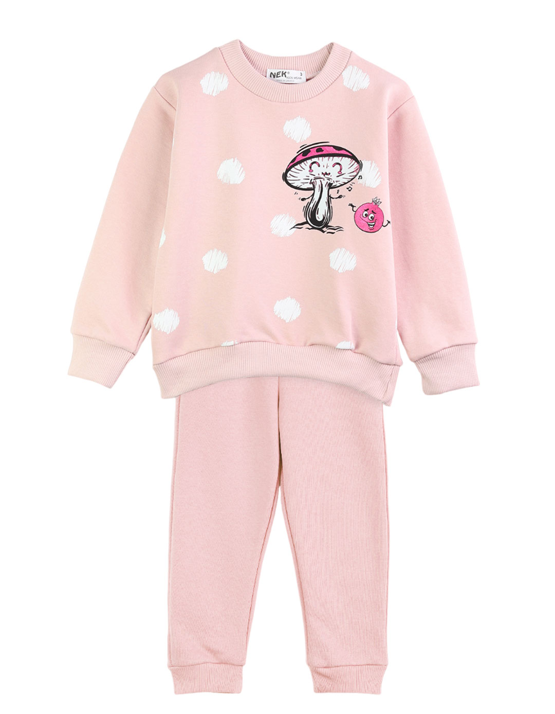 Παιδικό σετ φόρμα εποχιακή για κορίτσι ροζ, Regular Fit, 95% βαμβάκι, 5% ελαστάνη. Παιδικό σετ φόρμα εποχιακή για κορίτσι ροζ, Regular Fit, 95% βαμβάκι, 5% ελαστάνη.