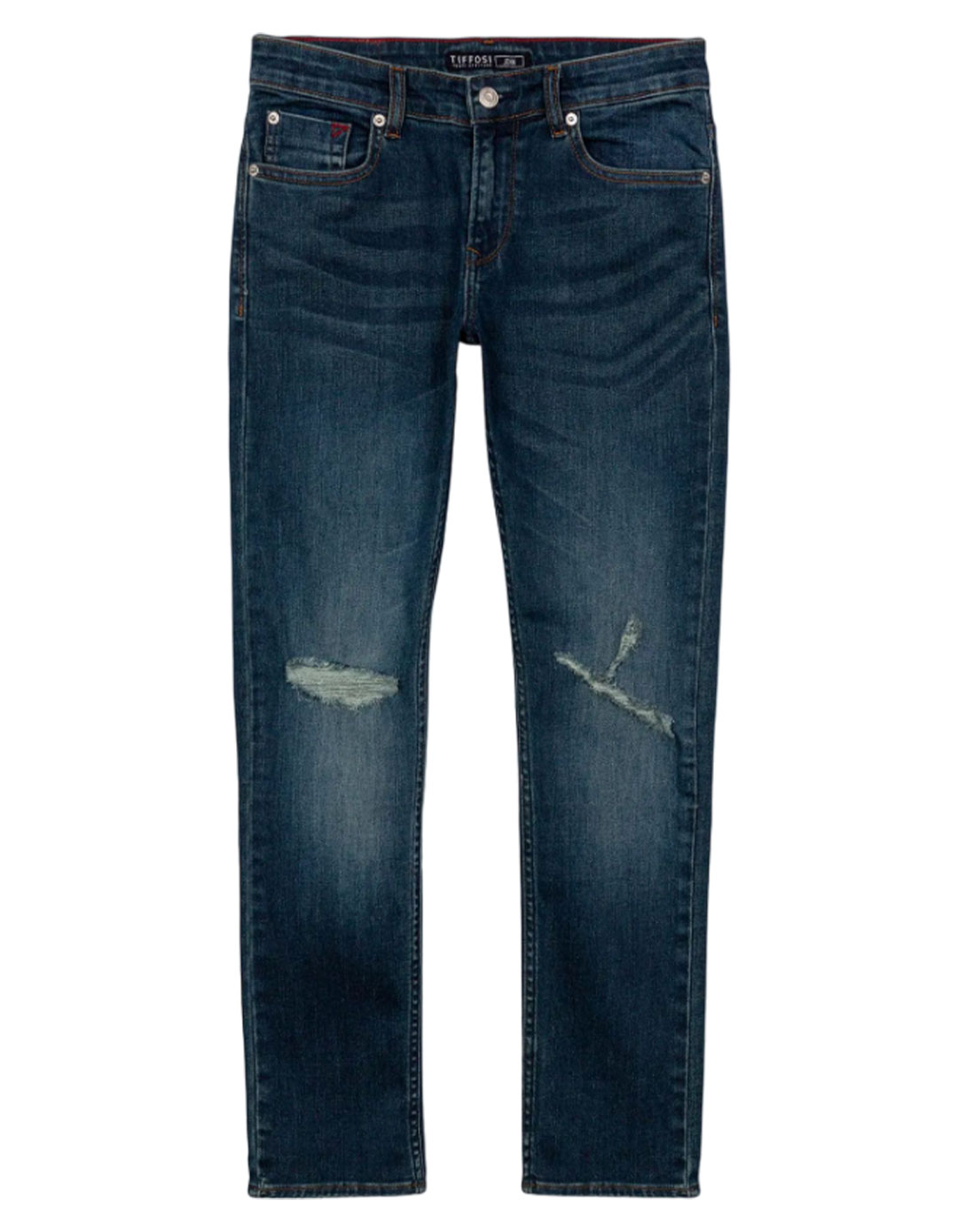 Τζιν Tiffosi αγόρι σκούρο μπλε με σκισίματα Παιδικό τζιν αγόρι σκούρο μπλε με σκισίματα Tiffosi