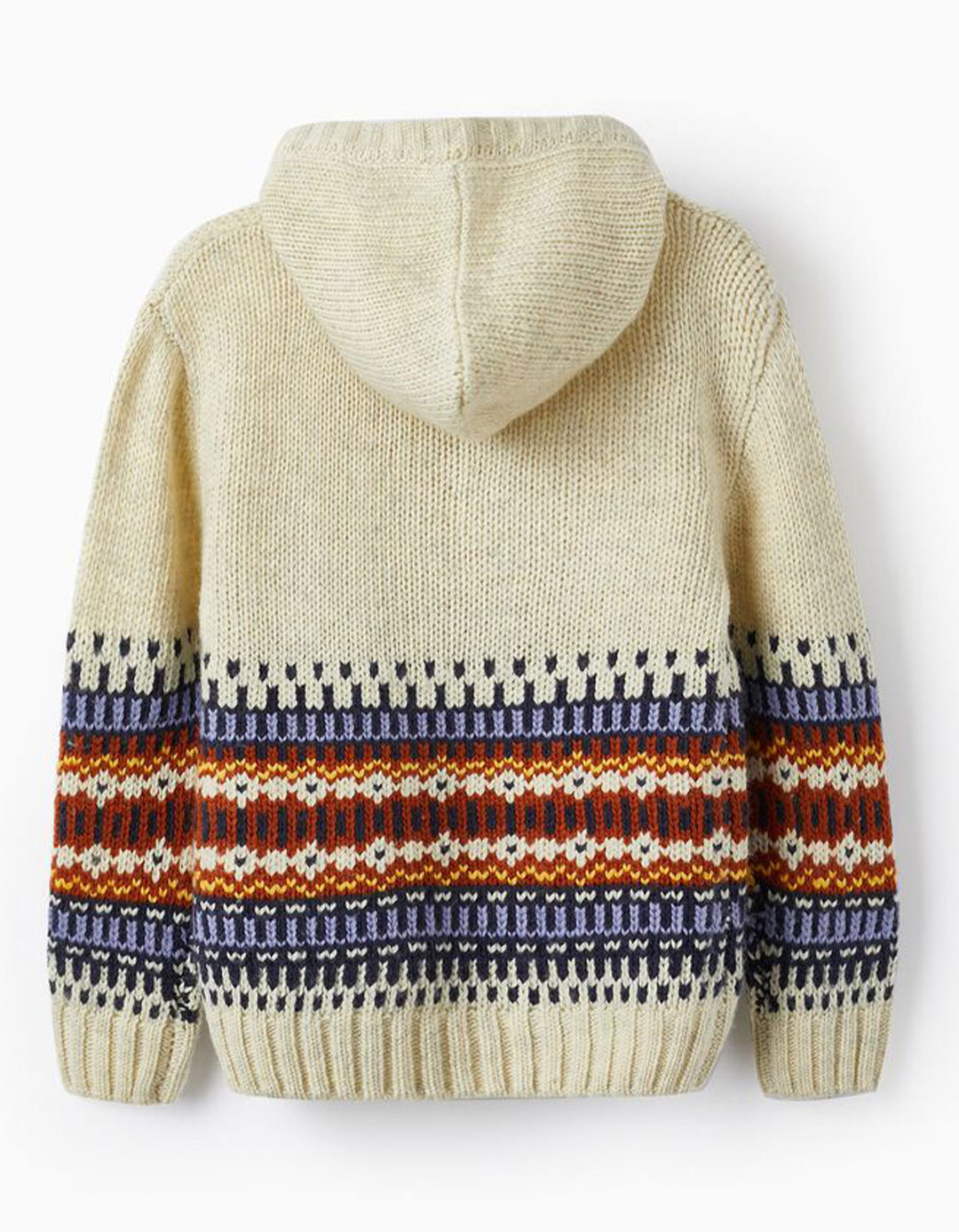 Πλεκτό αγόρι Zippy με κουκούλα Πλεκτό αγόρι με κουκούλα μπεζ