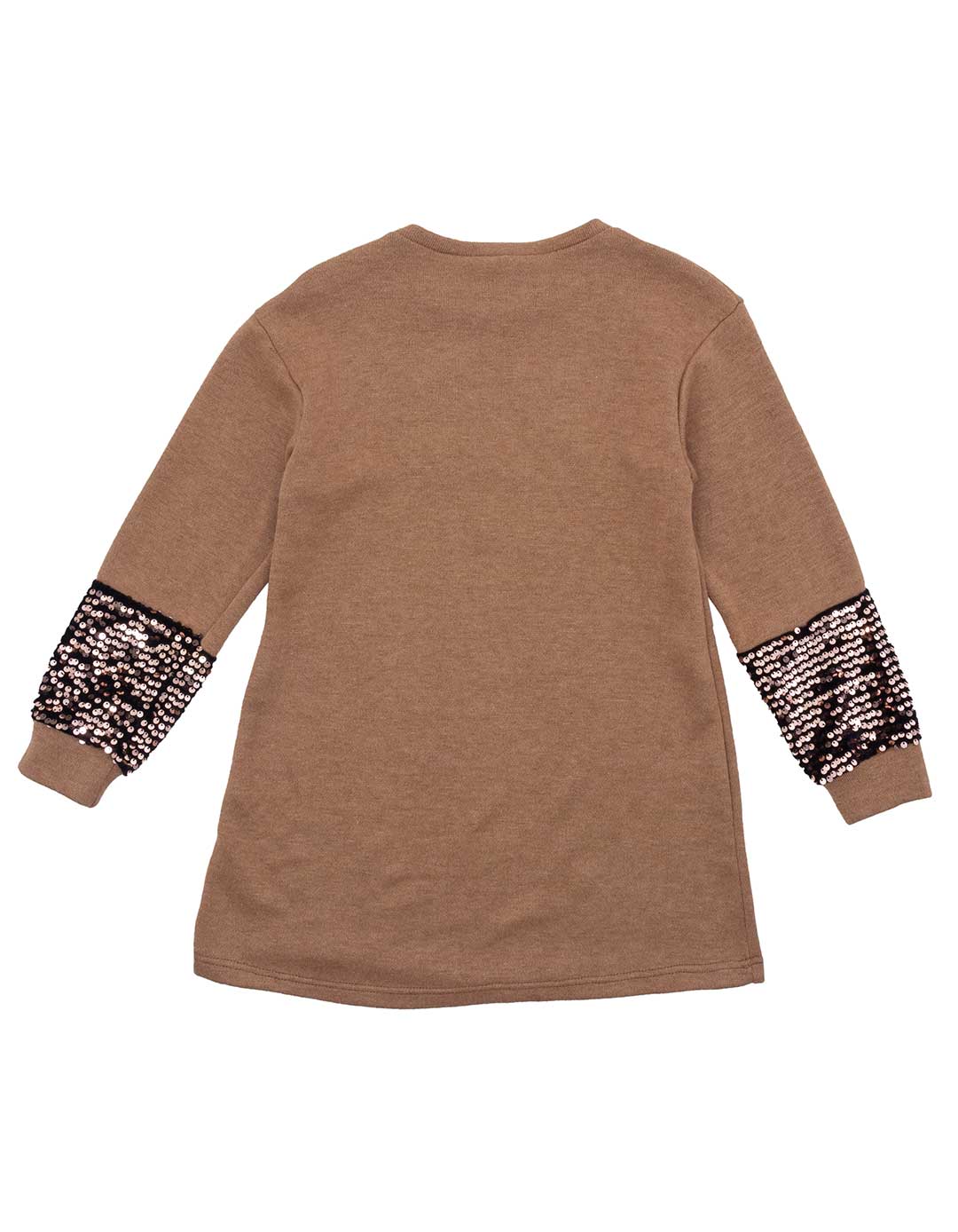 Πλεκτό φόρεμα κορίτσι καφέ