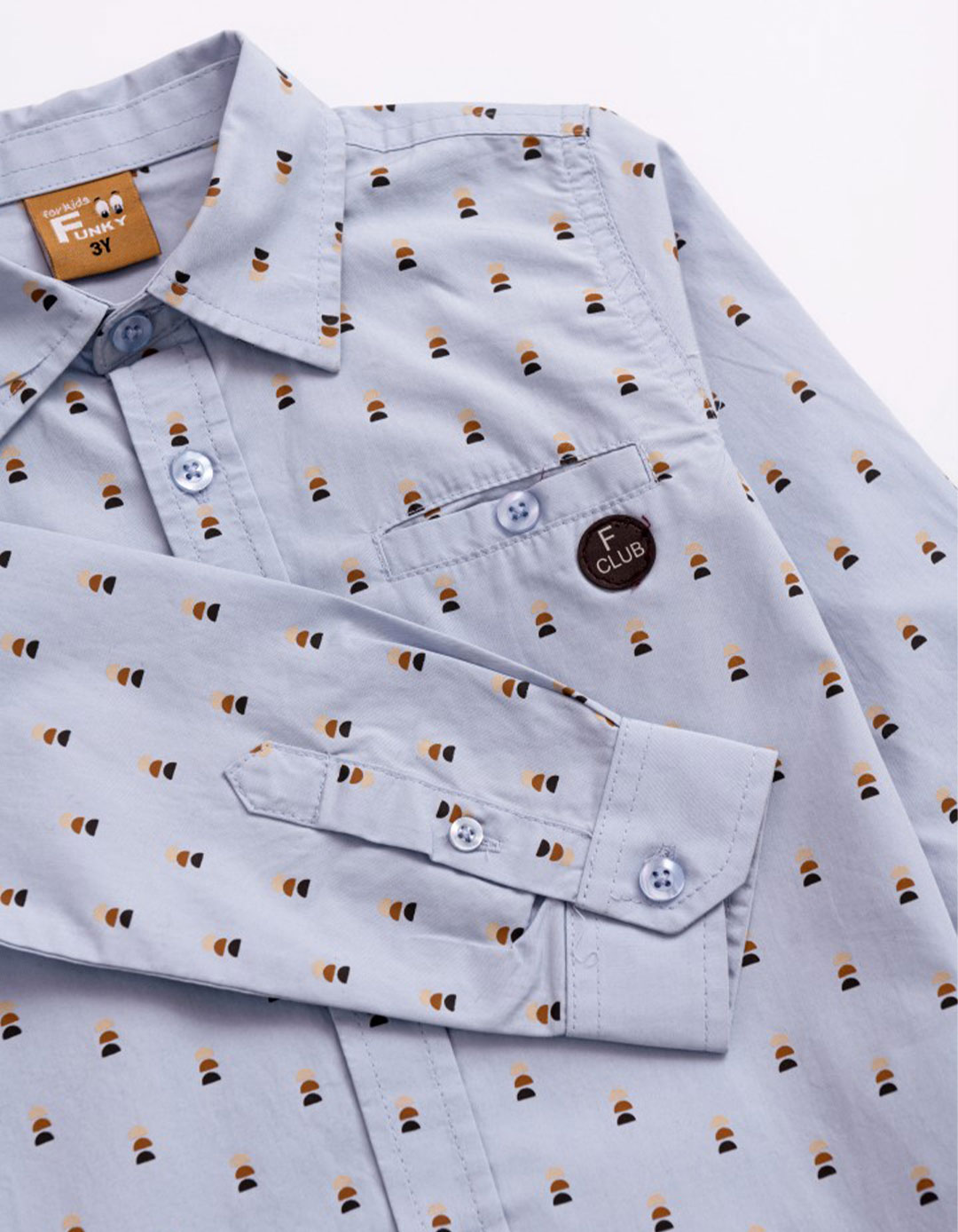 Πουκάμισο μακρυμάνικο για αγόρι , σε χρώμα γκρι σιέλ, Regular Fit, 100% βαμβάκι. Πουκάμισο μακρυμάνικο για αγόρι , σε χρώμα γκρι σιέλ, Regular Fit, 100% βαμβάκι.