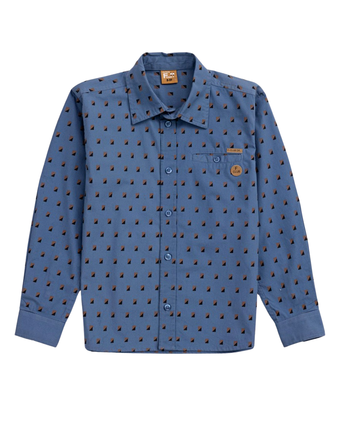 Πουκάμισο μακρυμάνικο για αγόρι , σε χρώμα γαλάζιο, Regular Fit, 100% βαμβάκι.