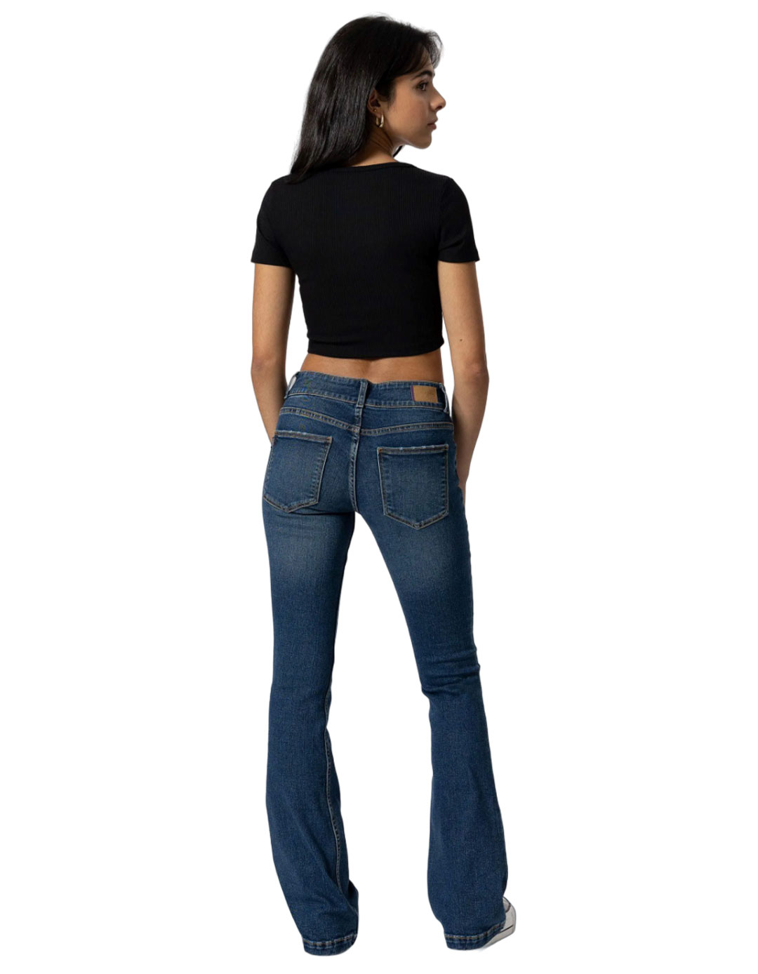 Χαμηλό τζιν flare για κορίτσι, μπλε, Regular Fit, 70% βαμβάκι, 28% πολυεστέρας, 2% ελαστάνη. Χαμηλό τζιν flare για κορίτσι, μπλε, Regular Fit, 70% βαμβάκι, 28% πολυεστέρας, 2% ελαστάνη.