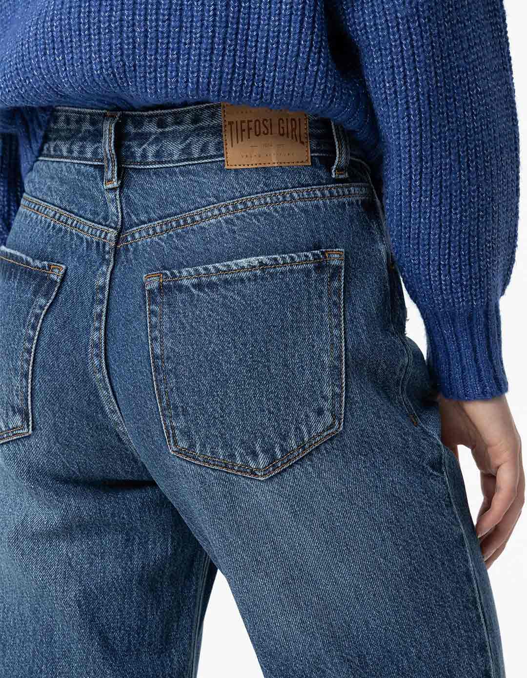 Τζιν κορίτσι ψηλόμεσο Mom Fit Tiffosi Παιδικό τζιν κορίτσι ψηλόμεσο Mom Fit Tiffosi