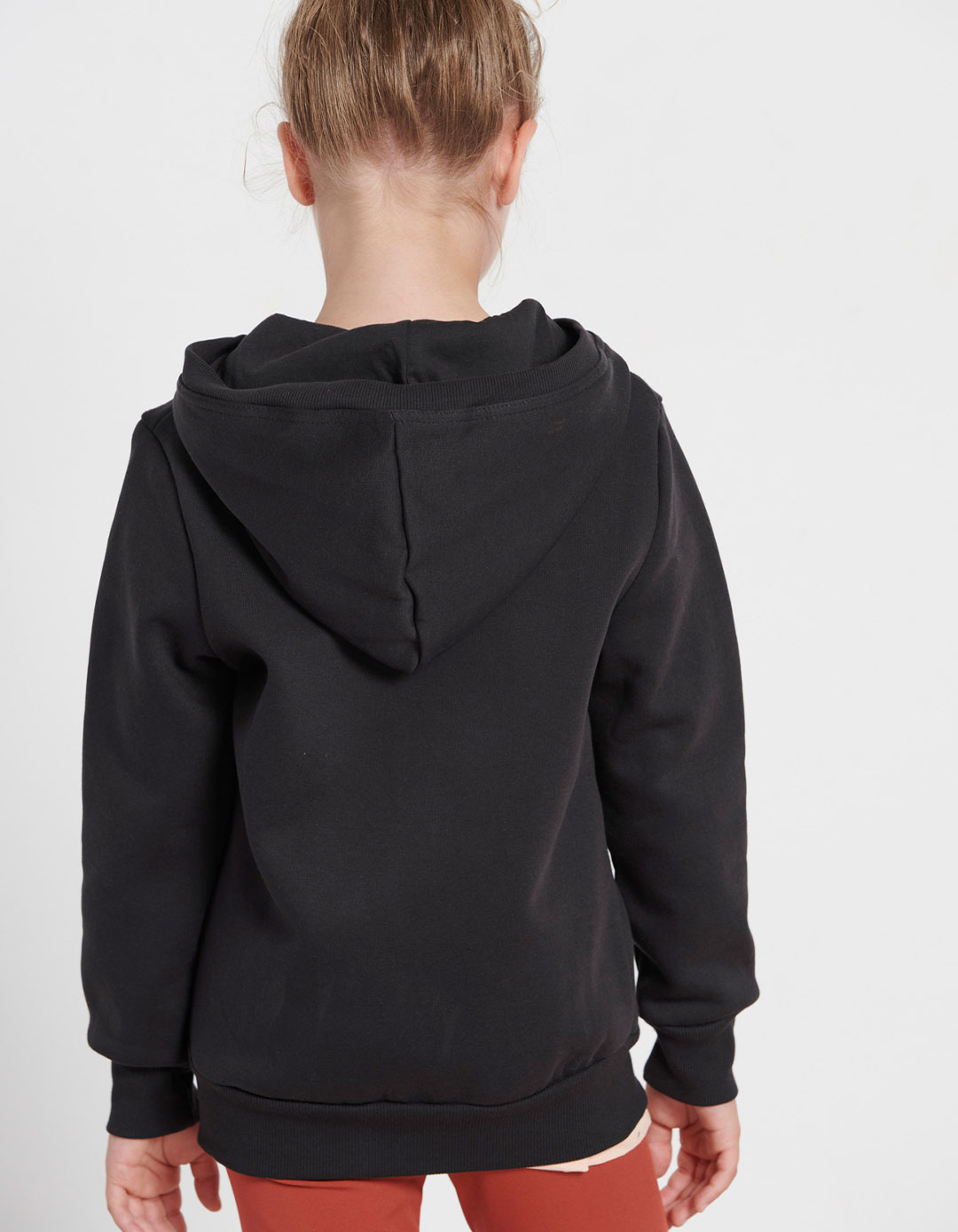 Παιδική ζακέτα Bdtk μαύρη με κουκούλα για κορίτσια 8-14 ετών