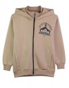 Ζακέτα φούτερ για αγόρι, μπεζ, Regular Fit, 80% βαμβάκι, 20% πολυεστέρας.