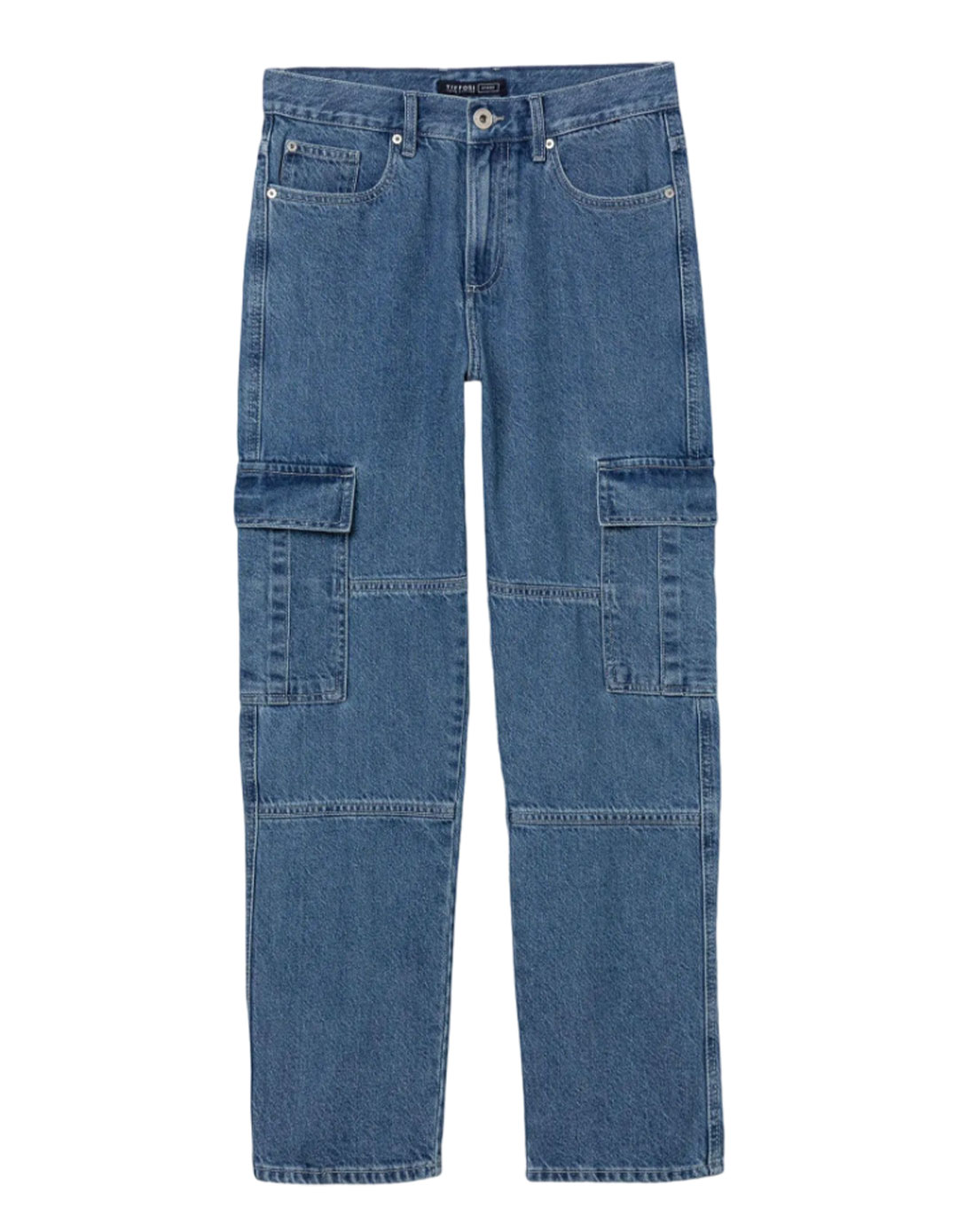 Τζιν cargo αγόρι Tiffosi μπλε wide leg Παιδικό τζιν cargo αγόρι Tiffosi wide leg μπλε