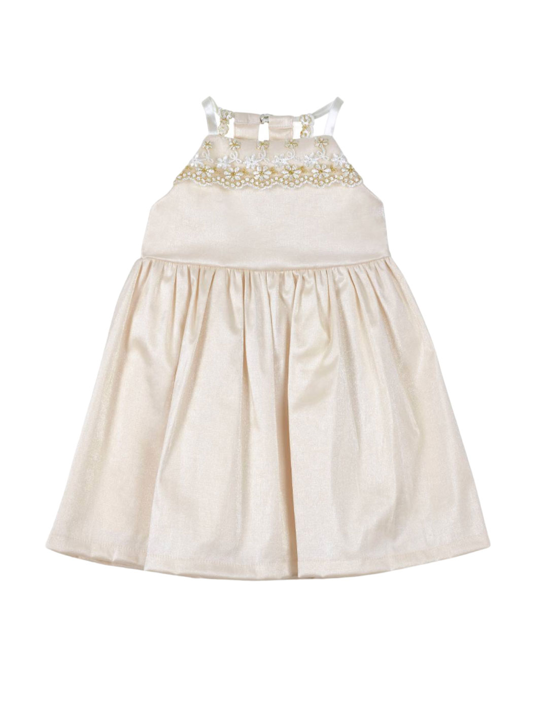 Παιδικό φόρεμα για κορίτσι, εκρού, Regular Fit, 80%COTT15%NY3%EA. Παιδικό φόρεμα για κορίτσι, εκρού, Regular Fit, 80%COTT15%NY3%EA.