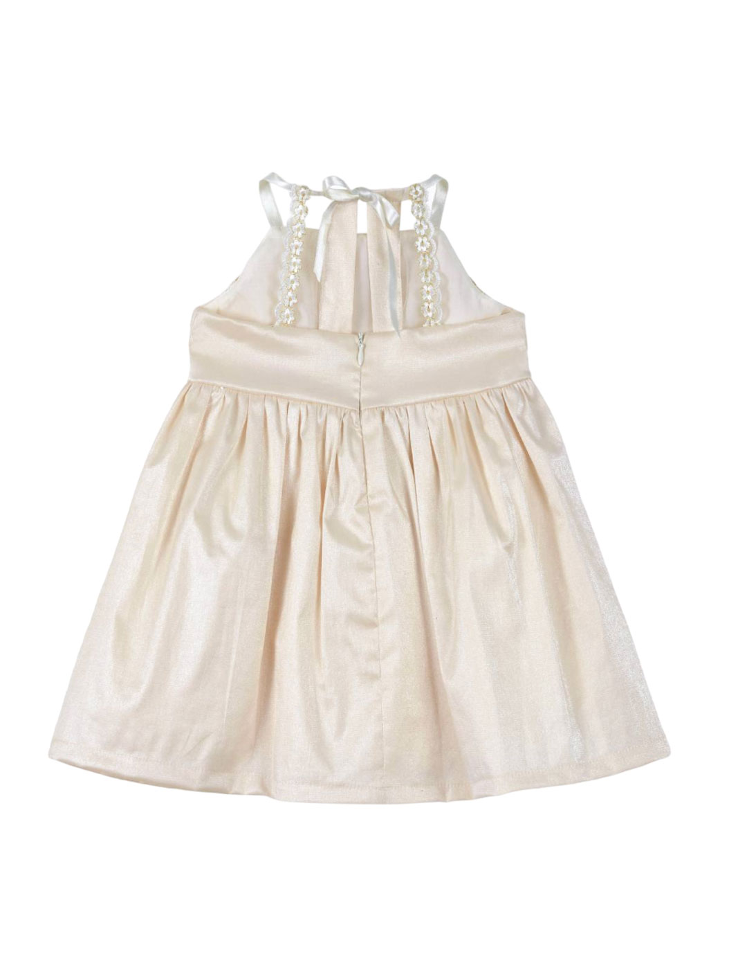 Παιδικό φόρεμα για κορίτσι, εκρού, Regular Fit, 80%COTT15%NY3%EA. Παιδικό φόρεμα για κορίτσι, εκρού, Regular Fit, 80%COTT15%NY3%EA.