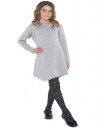 Παιδικό πλεκτό φόρεμα για κορίτσι, ασημί, Regular Fit, 50% Visc-28% Pol-22% Nyl.