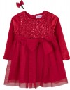 Παιδικό φόρεμα για κορίτσι με τούλι και παγιέτες, κόκκινο, Regular Fit, 30% Cott-68% Pl-2% L. Παιδικό φόρεμα για κορίτσι με τούλι και παγιέτες, κόκκινο, Regular Fit, 30% Cott-68% Pl-2% L.