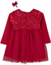 Παιδικό φόρεμα για κορίτσι με τούλι και παγιέτες, κόκκινο, Regular Fit, 30% Cott-68% Pl-2% L. Παιδικό φόρεμα για κορίτσι με τούλι και παγιέτες, κόκκινο, Regular Fit, 30% Cott-68% Pl-2% L.