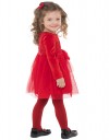 Παιδικό φόρεμα για κορίτσι με τούλι και παγιέτες, κόκκινο, Regular Fit, 30% Cott-68% Pl-2% L. Παιδικό φόρεμα για κορίτσι με τούλι και παγιέτες, κόκκινο, Regular Fit, 30% Cott-68% Pl-2% L.