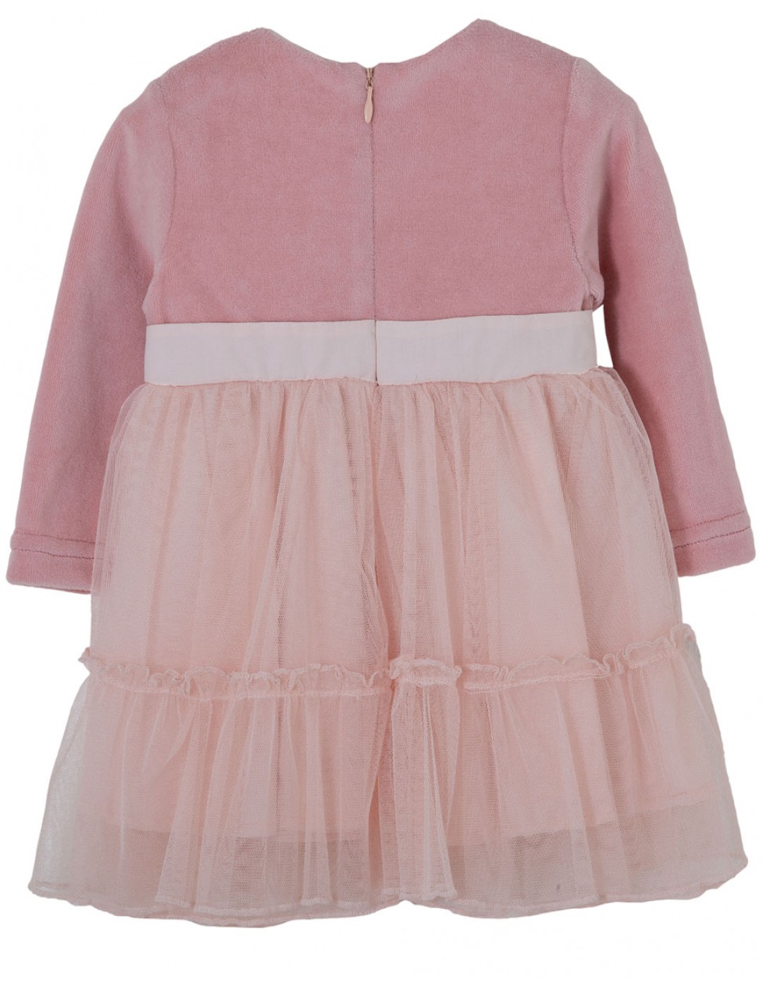 Ροζ βρεφικό φόρεμα Babylon με τούλι και φιογκο για κορίτσια 6–24 μηνών