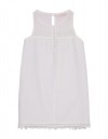 Λευκό φόρεμα για κορίτσι με κρόσια,100% pes.Regular Fit.