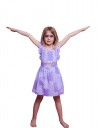 Φόρεμα λιλά για κορίτσι,80%cotton20%pes,regular fit.