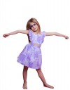 Φόρεμα λιλά για κορίτσι,80%cotton20%pes,regular fit.