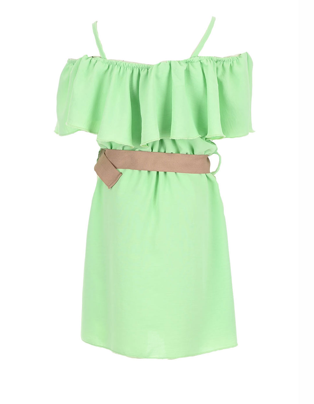 Φόρεμα για κορίτσι βεραμάν, Regular Fit, 100% PES. Φόρεμα για κορίτσι βεραμάν, Regular Fit, 100% PES.