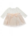 Βρεφικό φόρεμα για κορίτσι με τούλι ,εκρού, Regular Fit, 60% βαμβάκι, 40% πολυεστέρας. Βρεφικό φόρεμα για κορίτσι με τούλι ,εκρού, Regular Fit, 60% βαμβάκι, 40% πολυεστέρας.