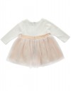 Βρεφικό φόρεμα για κορίτσι με τούλι ,εκρού, Regular Fit, 60% βαμβάκι, 40% πολυεστέρας. Βρεφικό φόρεμα για κορίτσι με τούλι ,εκρού, Regular Fit, 60% βαμβάκι, 40% πολυεστέρας.