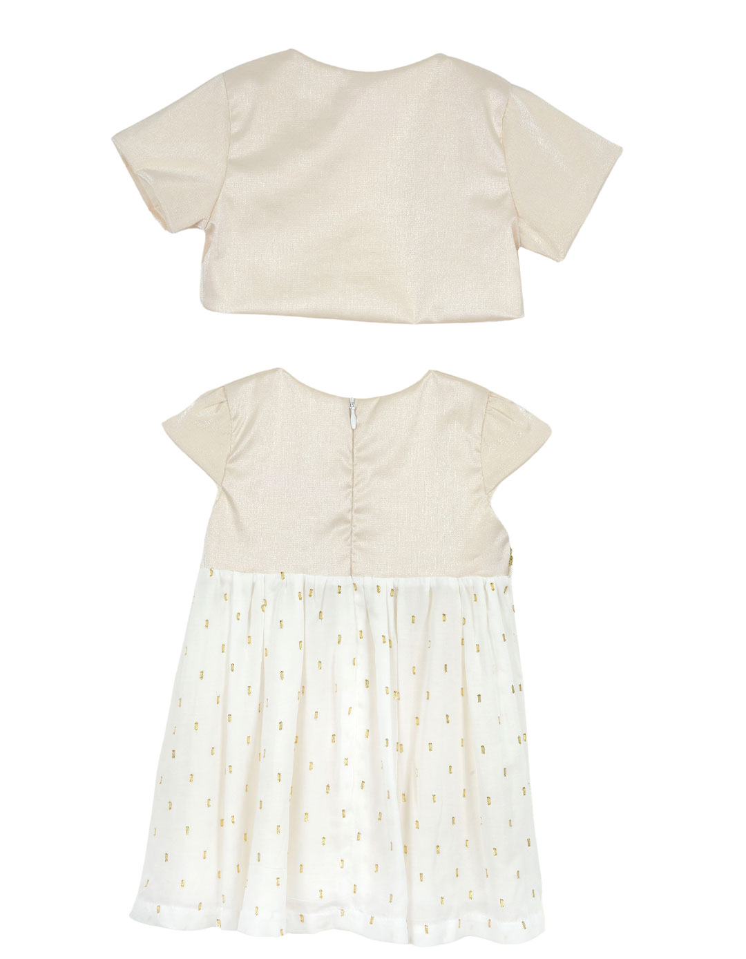 Φόρεμα και μπολερό για κορίτσι σε μπεζ απόχρωση ,Regular Fit,69%cotton9%ny1%ea20%visc1%lx.