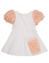 Παιδικό φόρεμα λευκό με διακοσμητικά μανίκια λουλούδια και τσαντάκι,89%Pes 11%Sp / 100%PesRegular Fit. Παιδικό φόρεμα λευκό με διακοσμητικά μανίκια λουλούδια και τσαντάκι,89%Pes 11%Sp / 100%PesRegular Fit.
