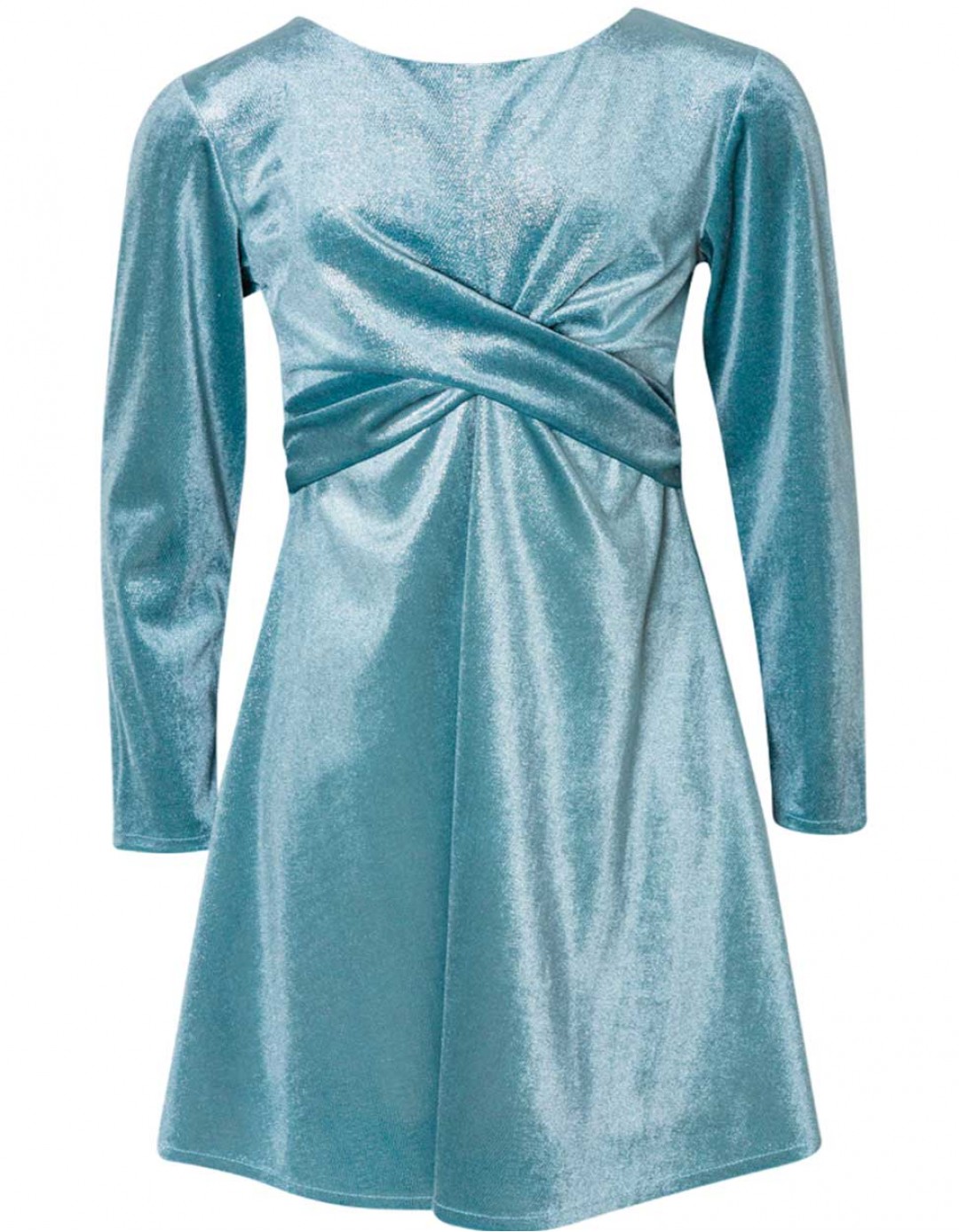 Παιδικό φόρεμα για κορίτσι, βελουτέ, πετρόλ, Regular Fit, 100% Pes. Παιδικό φόρεμα για κορίτσι, βελουτέ, πετρόλ, Regular Fit, 100% Pes.