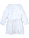 Βρεφικό φόρεμα με μπολερό, τούλι και παγιέτες για κορίτσι, λευκό, Regular Fit, 60% Pol, 40% Cott.