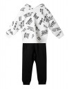 Παιδική φόρμα φούτερ NEK λευκό μαύρο για αγόρι 6-16 ετών
