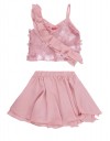 Σετ κοριτσιού ροζ με παγιέτες και βολάν – μπλούζα και φούστα-Chief,100%Pes.Regular Fit. Σετ κοριτσιού ροζ με παγιέτες και βολάν – μπλούζα και φούστα-Chief,100%Pes.Regular Fit.