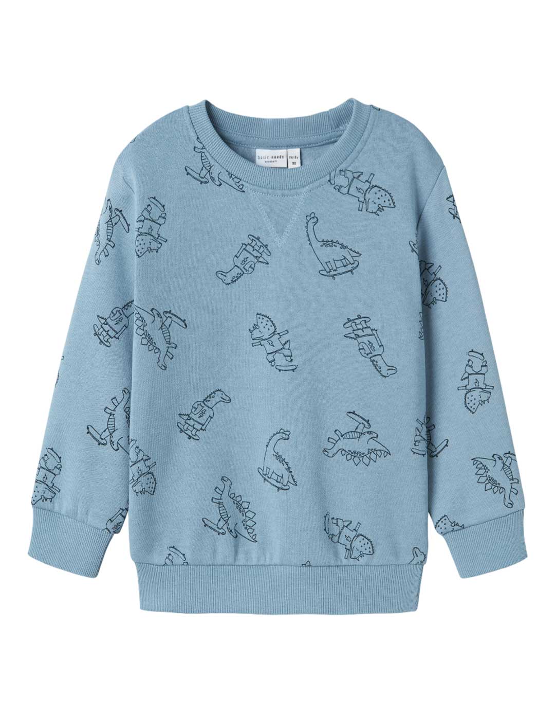 Παιδικό φούτερ με δεινόσαυρους για αγόρι, all over ραφ, Regular Fit, 60% βαμβάκι, 40% πολυεστέρας.