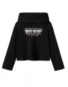 Παιδικό φούτερ με κουκούλα και τύπωμα Believe – Name It – Μαύρο