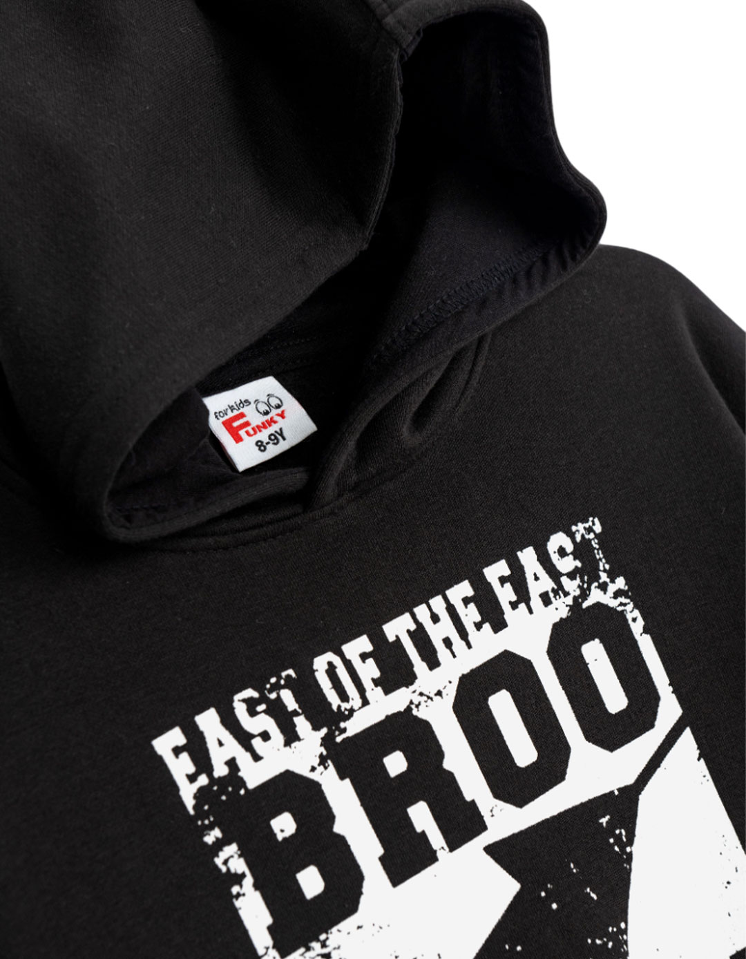 Φόρμα φούτερ με κουκούλα Funky Kids αγόρι 6-16 ετών μαύρη