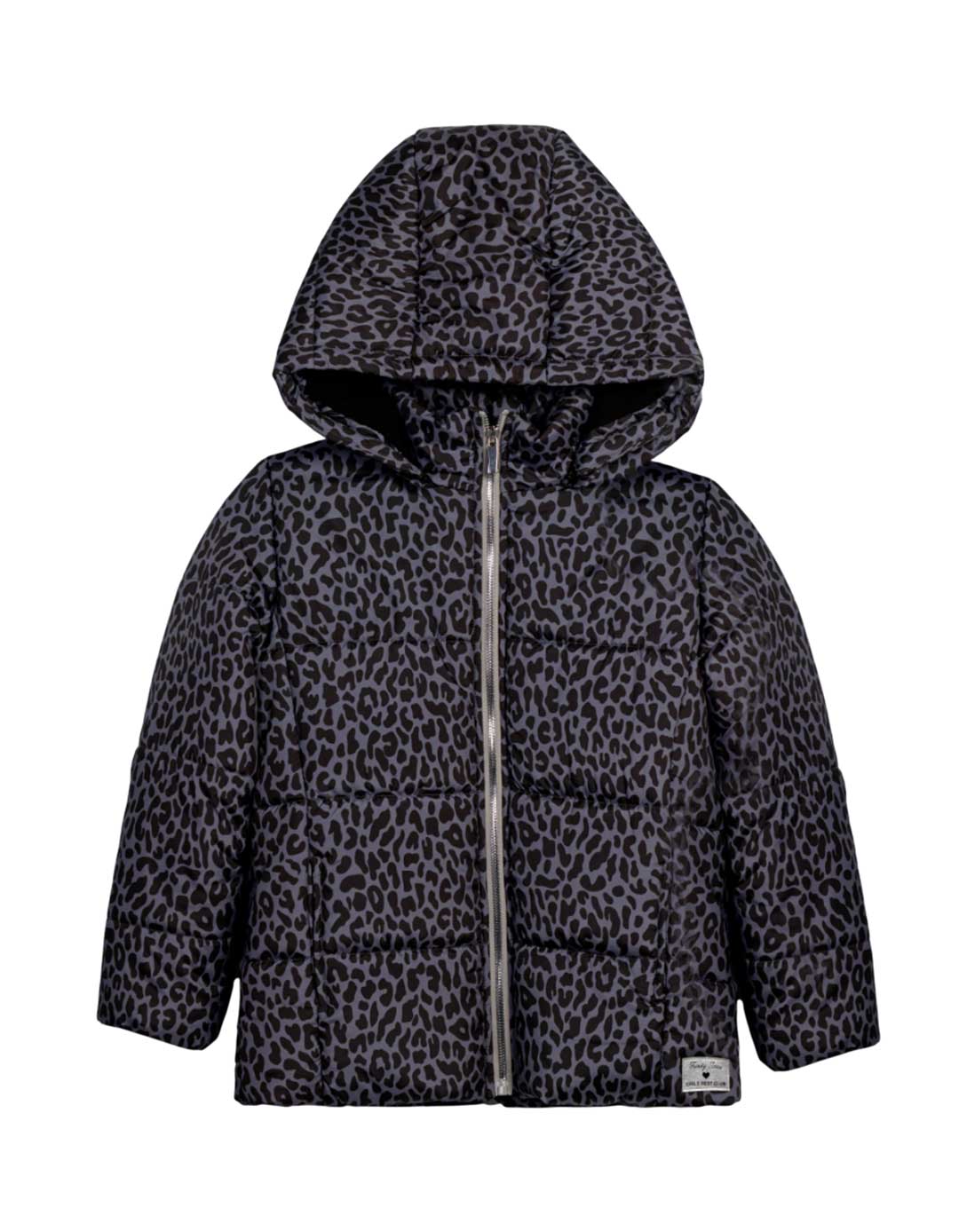 Funky Kids Μπουφάν Κορίτσι Animal Print Σκούρο Γκρι 6-16 Ετών.Regular Fit.