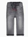 Γκρι τζιν παντελόνι για αγόρι, Slim Fit, 98% βαμβάκι, 2% ελαστάνη.