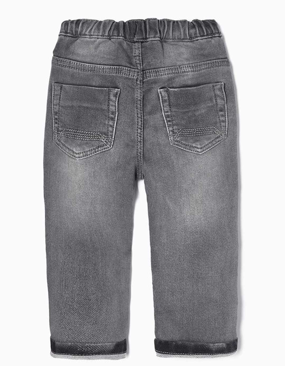 Γκρι τζιν παντελόνι για αγόρι, Slim Fit, 98% βαμβάκι, 2% ελαστάνη.