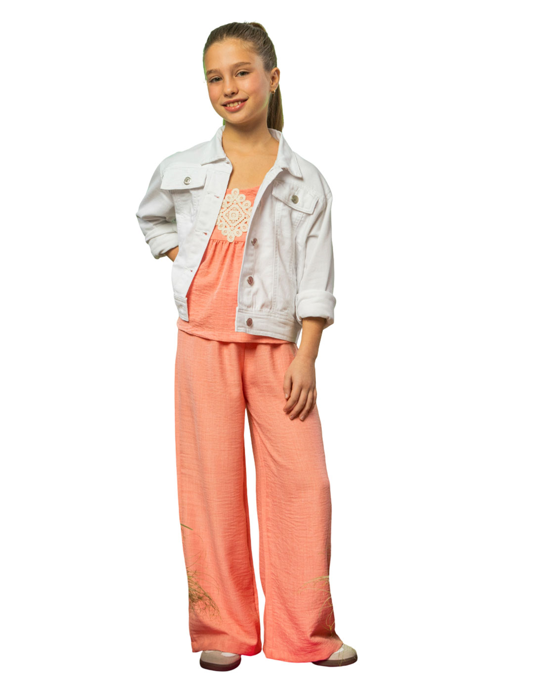 Παιδικό Λευκό Τζιν Τζάκετ με Τσέπες και Κουμπιά – Funky Kids,98%cotton-2%elastan. Παιδικό Λευκό Τζιν Τζάκετ με Τσέπες και Κουμπιά – Funky Kids,98%cotton-2%elastan.