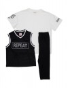 σετ κοριτσι αθλητικο repeat 3 τεμαχια μαυρο λευκο