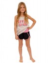 κοριτσίστικο σετ never mind γκρι ροζ με σορτς